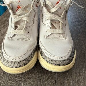 Jordan Kids White and Cream Sneakers